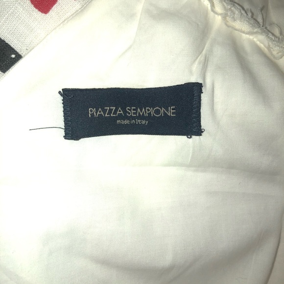 PIAZZA SEMPIONE White V" Neck Sleeveless Dress - Picture 11 of 12